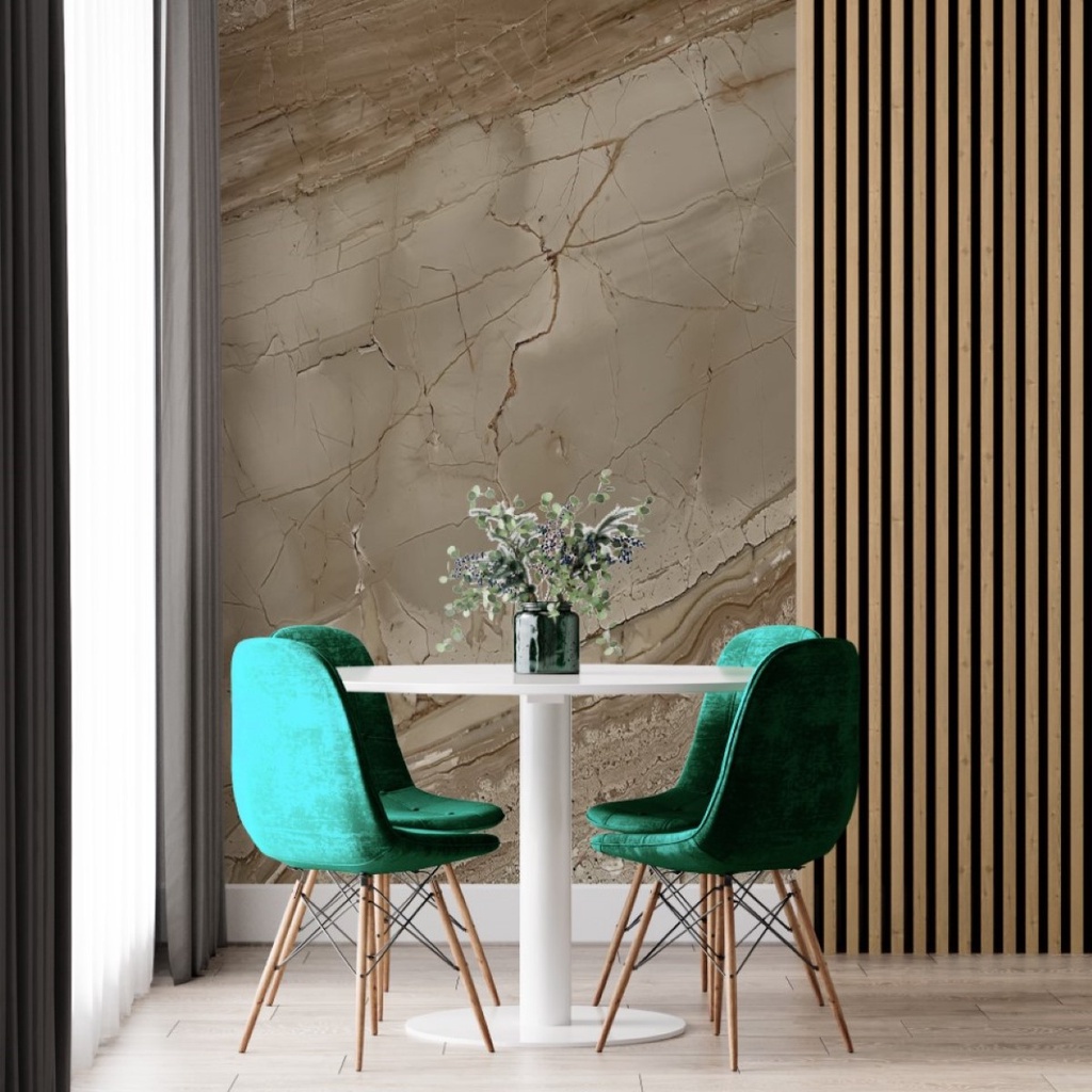 Papel de Parede Painel 3D Mármore Travestino 2M Marrom Revestimento Pedra Requinte Auto Colante em Oferta na Shopee