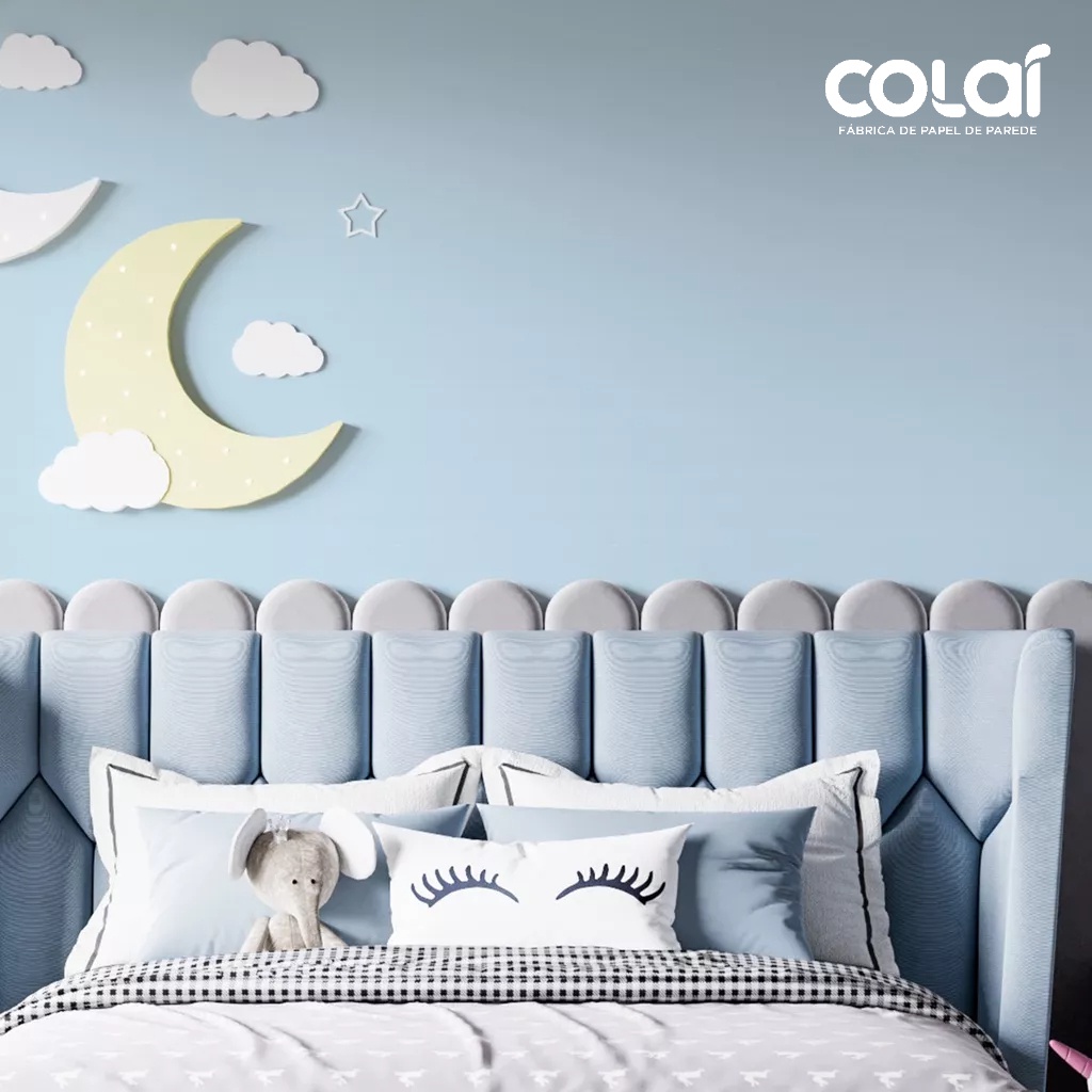 Papel De Parede Adesivo Lavável Azul Claro Liso 3M Autocolante para Sala Quarto Área Externa Menino em Oferta na Shopee