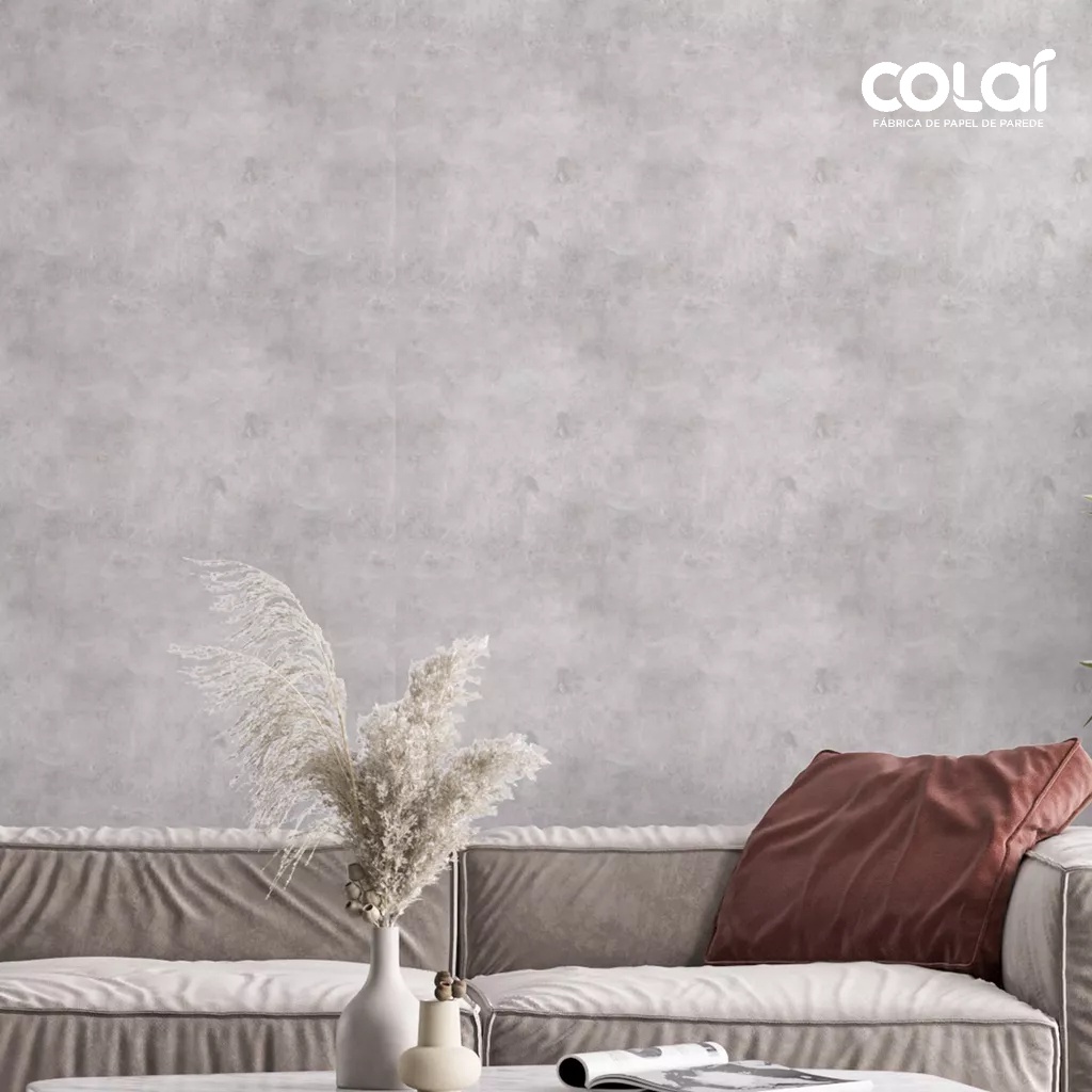 Papel de Parede Adesivo Industrial Cimento Queimado 6 3m em Oferta na Shopee