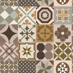 Papel De Parede Azulejo Portugues Bege Marrom Lavável Autocolante Cozinha Lavabo Autoadesivo