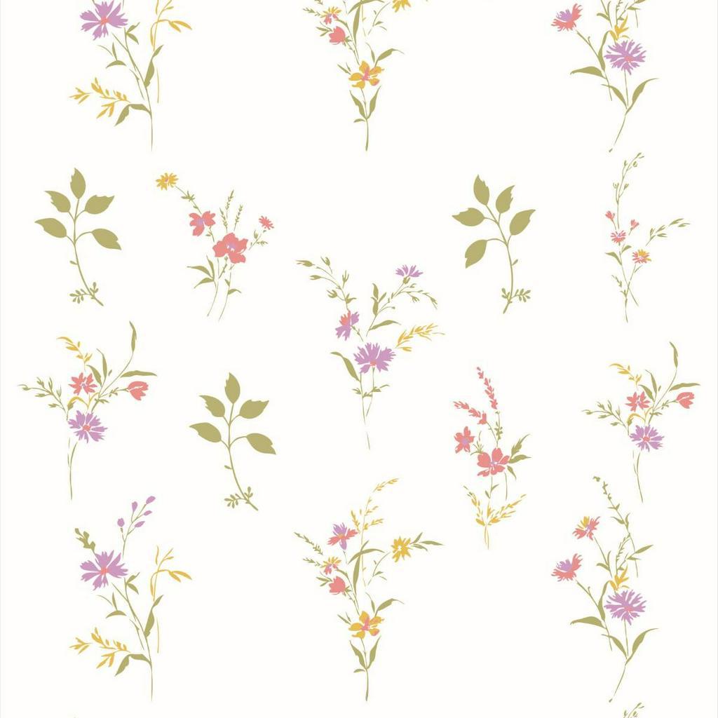 Papel De Parede Adesivo Floral Rosa De Fundo Branco Decorativo Lavável para Quarto Sala 3m em Oferta na Shopee