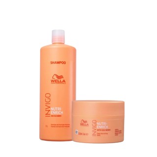 Kit Nutri-Enrich Shampoo 1L e Máscara 150ml - Wella em Oferta na Shopee