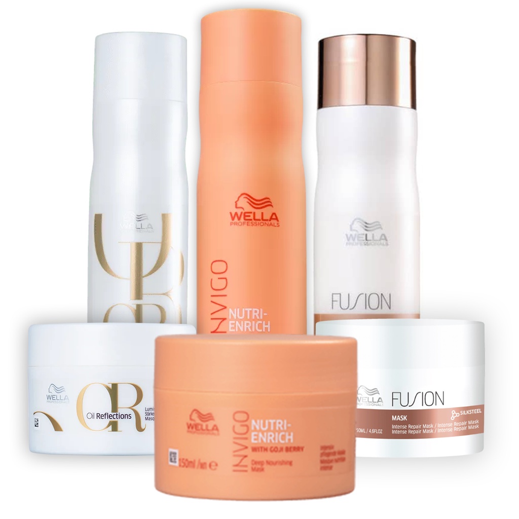 Wella Kit Sh+masc Fusion Sh+masc Enrich Sh+masc Oil Reflec em Oferta na Shopee