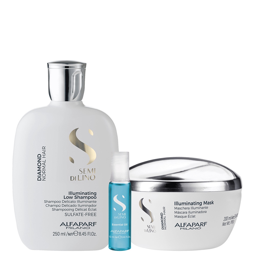 Kit Diamond Shampoo, Máscara e Ampola - Alfaparf - Beauty