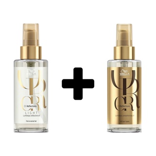 Kit Oil Reflections  e Oil Reflections Light 100ml - Wella em Oferta na Shopee