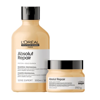 Kit Loréal Profissionnel Gold Quinoa Shampoo e Máscara em Oferta na Shopee