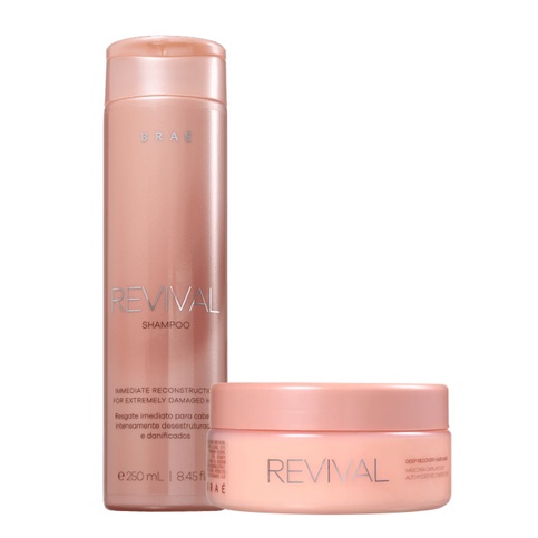 Kit BRAÉ Revival Shampoo e Mascara Capilar em Oferta na Shopee