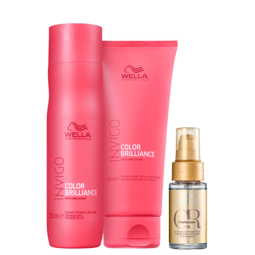 Kit Brilliance Shampoo, Cond e Oil Reflections 30ml - Wella em Oferta na Shopee