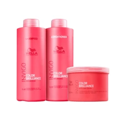 Kit Shampoo, Condicionador e Máscara Brilliance - Wella