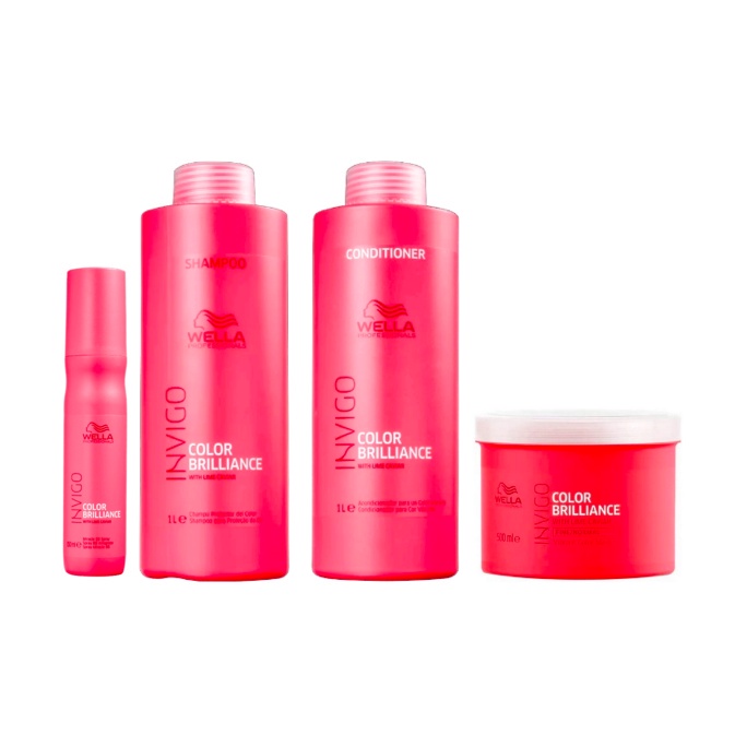 Kit Shampoo Condicionador Máscara e Li Balm Brilliance - Wella