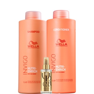 Kit Shampoo, Condicionador Nutri Enrich e Oil Reflections  - Wella em Oferta na Shopee