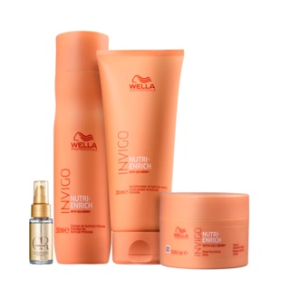 Kit Enrich Shampoo, Cond, Másc e Oil Reflections - Wella em Oferta na Shopee