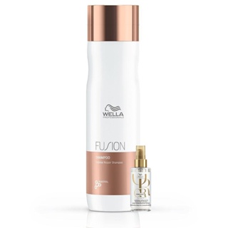 Kit Fusion Shampoo 250ml e Oil Reflections light 30ml - Wella em Oferta na Shopee