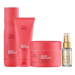 Kit Shampoo, Cond, Máscara Brilliance e Oil - Wella