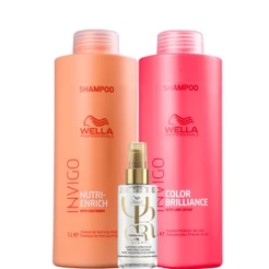 Kit Shampoos 1L Enrich, Brilliance e Oil Reflections Light - Wella