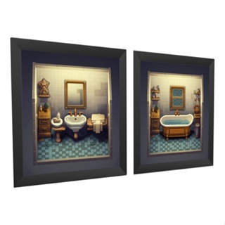 Kit 2 Quadros Decorativos Banheiro, Nerd, Geek, 8bit, Retro em Oferta na Shopee