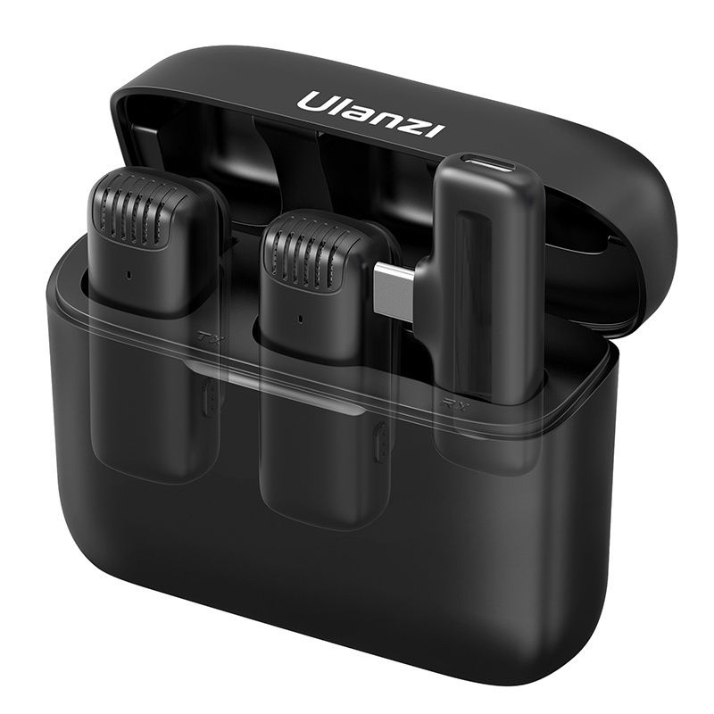 Microfone Sem Fio Ulanzi J12 Lapela  iPhone iPad Lightning 2 Mics