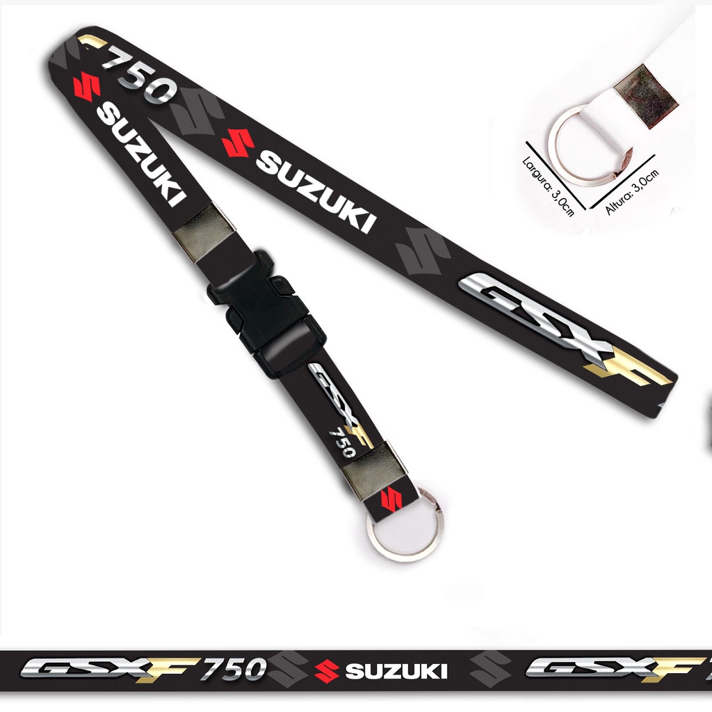 Cordão Chaveiro Moto GSX F 750 suzuki com Engate Rápido