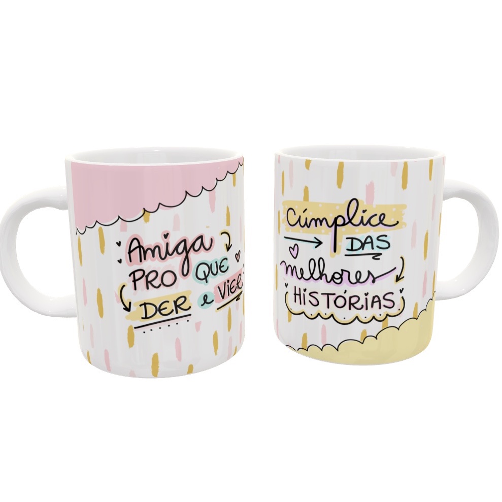 Caneca Personalizada Amigas Presente Para Amigas - Cúmplice das Melhores Histórias- Dia dos Amigos