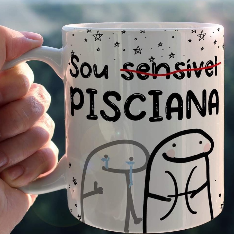 Imagem Caneca Personalizada de Signo Peixes Flork Meme Pisciana