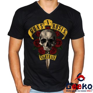 Camiseta Guns N Roses 100% Algodão - Rock - Geeko