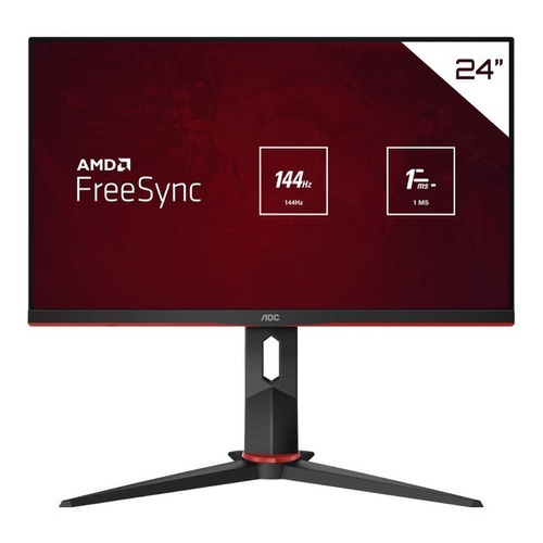 Monitor R$300 - gamer AOC G2 24G2 led 24" preto e vermelho 100V/240V