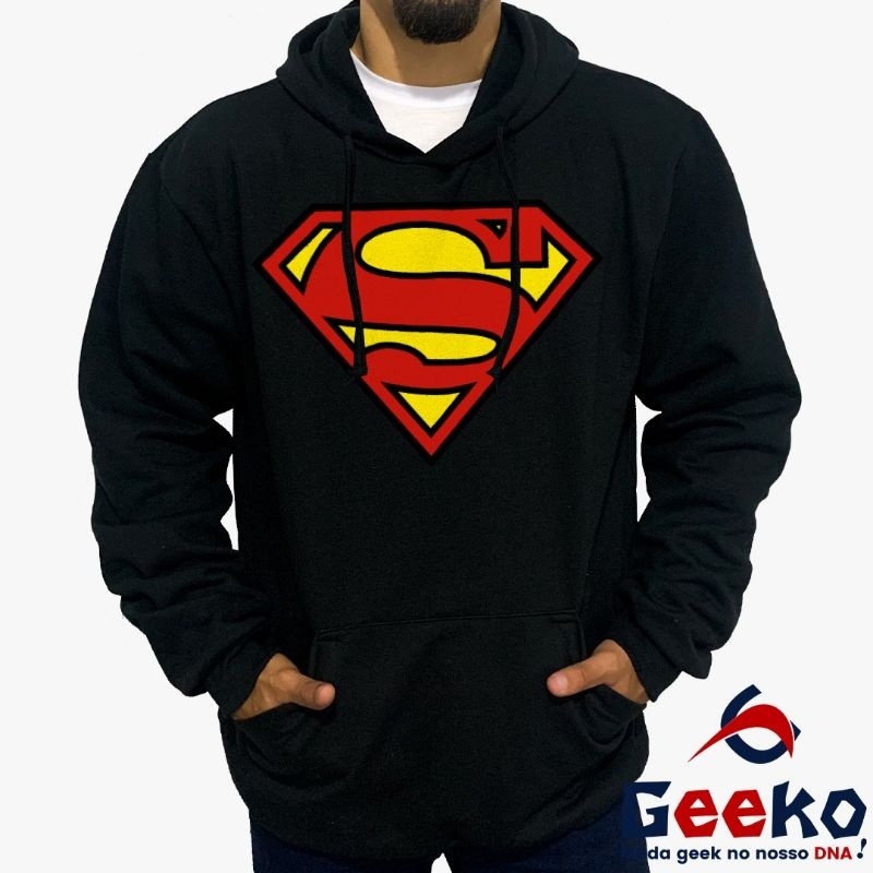 Moletom Canguru Superman Algodão - Super Homem - Super Man - Super-Homem - Geeko