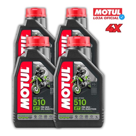Kit 4 Óleos Motul 510 2t (2 Tempos) - Trilha / Off-road 4l em Oferta na Shopee