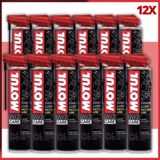 Kit Spray Lubrificante Corrente Motul C4 400ml 12 Unid Na Cx em Oferta na Shopee
