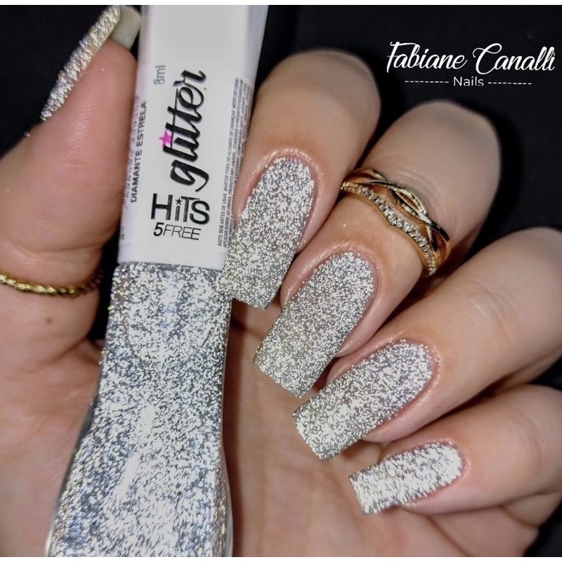 Esmalte Diamante Estrela Glitter Hits 8ml