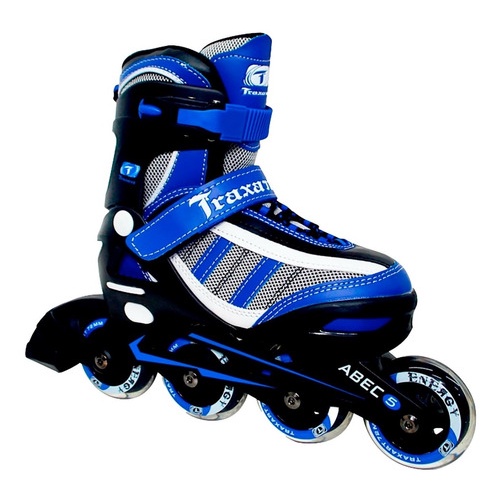 Patins Traxart Energy Azul (infantil) + Kit Proteção Traxart