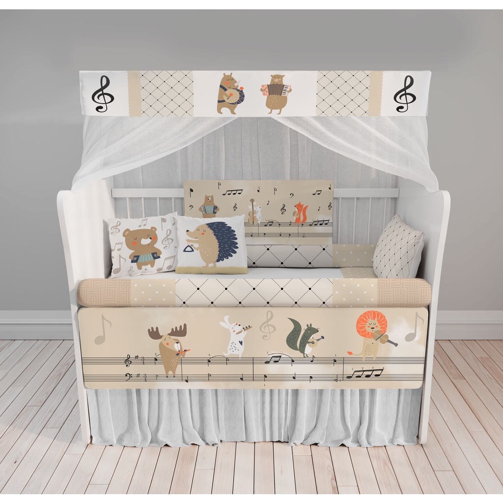 kit berço balão safári animal para quarto de bebê Enxoval Completo KT24