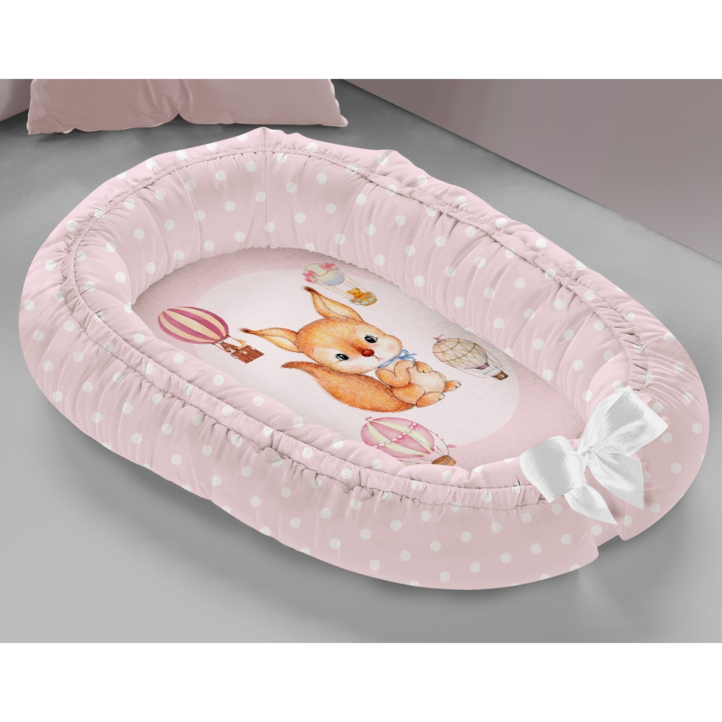 Ninho Redutor Bebê Infantil 100% Algodão 200 Fios Safári Baby Balões - N159