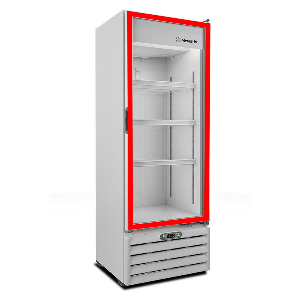 Borracha Gaxeta Metalfrio 64x143 Preto Vn50 VB55R VB50R VB52R VB43R VB43W VB40B Refrigerador Freezer Vertical Expositora