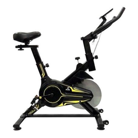 Bicicleta Ergométrica Acte Sports E16 Para Spinning Preta E Amarela