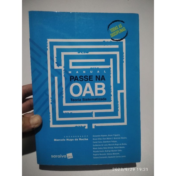 livro manual passe na OAB teoria sistematizada - Marcelo Rocha