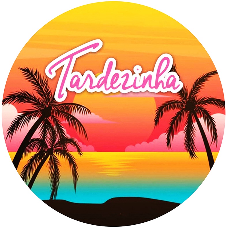 Painel Redondo Tecido Sublimado Tardezinha C/elástico 150x150cm