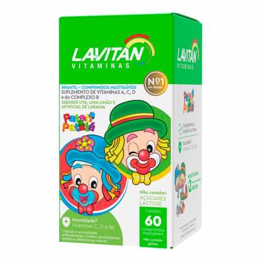 Lavitan Kids Vitamina Infantil Imunidade Patati Patata Mix De Sabores Cimed 60 CPR Mastigaveis