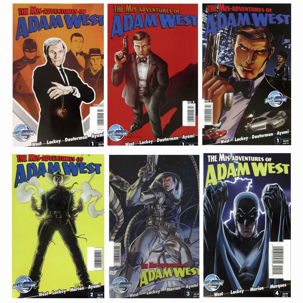 Hq The Mis-Adventures of Adam West - Batman - Blue Water Comics - 1 a 4 + Capas cover - Completo Série de 2011