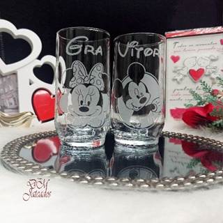 2 Copos Vidro Lights para Água Personalizado com sua Arte/Logo em Oferta na Shopee