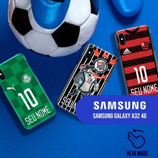 Capa Capinha - Samsung Galaxy A32 4g - Times Nacionais Personalizado Com Nome