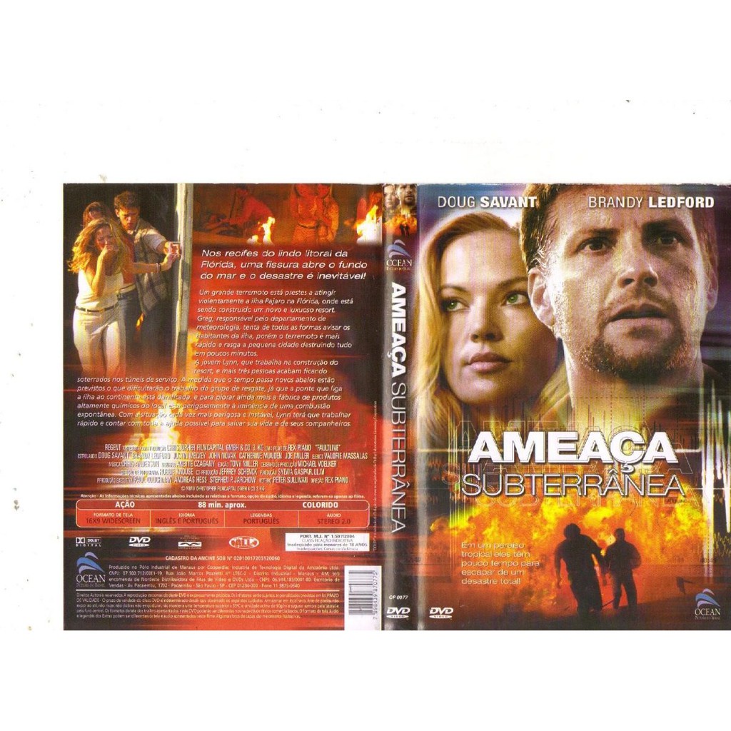 Dvd Ameaça Subterranea, Dublado, Original, Ação