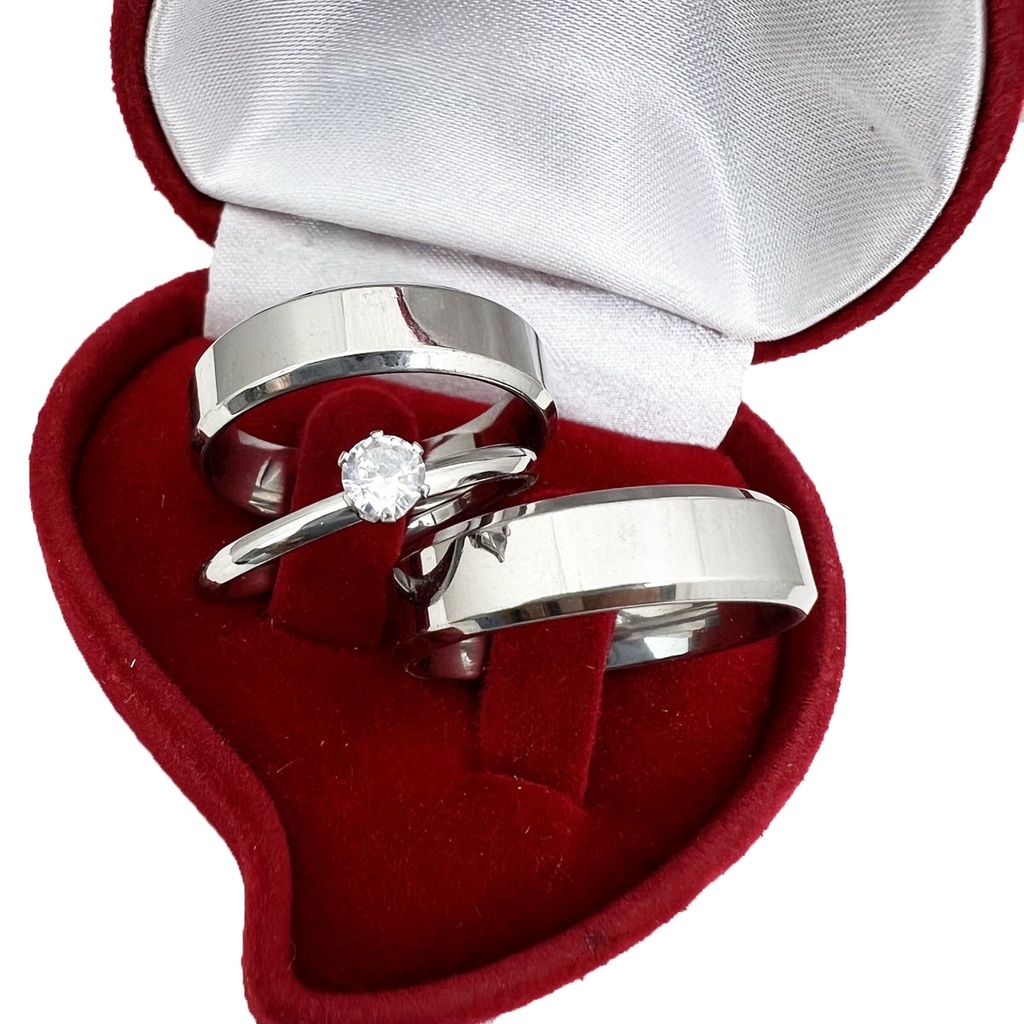 Alianças de Namoro Prata 6mm Chanfrada Lisa Polida Estilo Tradicional Classica Aço Inox Anel de Namoro Prata e Anel Solitário em Oferta na Shopee