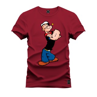 Camiseta Algodão Plus Size Premium Tamanho Especial Popey