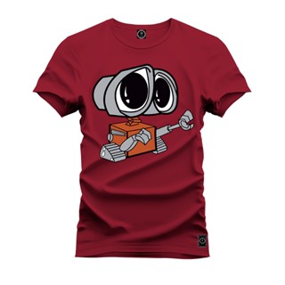 Camiseta Algodão Plus Size Premium Tamanho Especial Wall-e