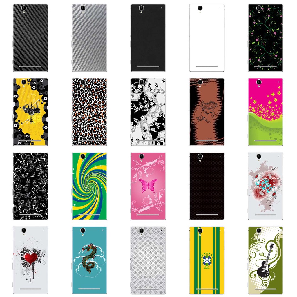 Capa Adesivo Skin349 a 368 Verso Para Sony Xperia T2 D5322