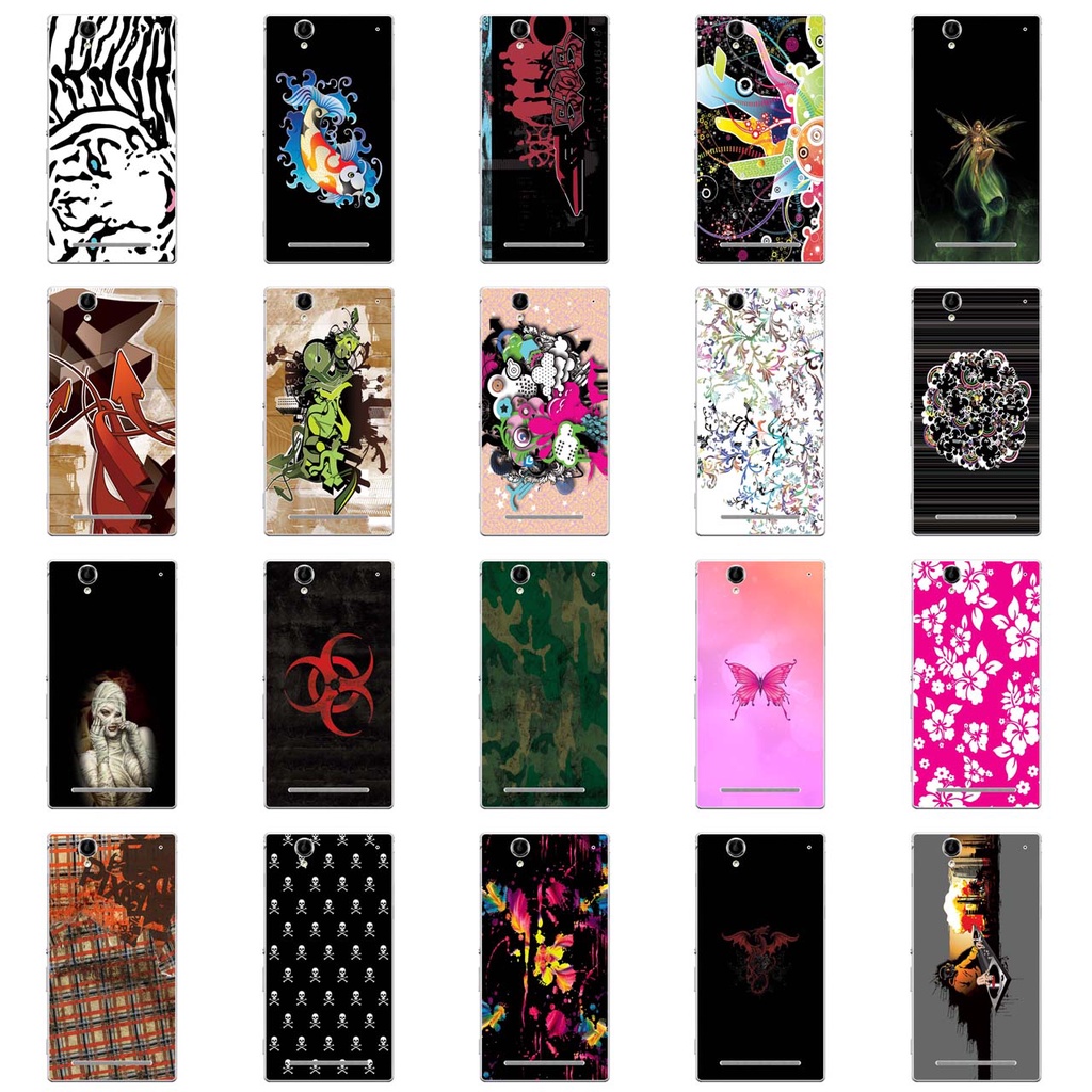 Capa Adesivo Skin047 a 264 Verso Para Sony Xperia T2 D5322