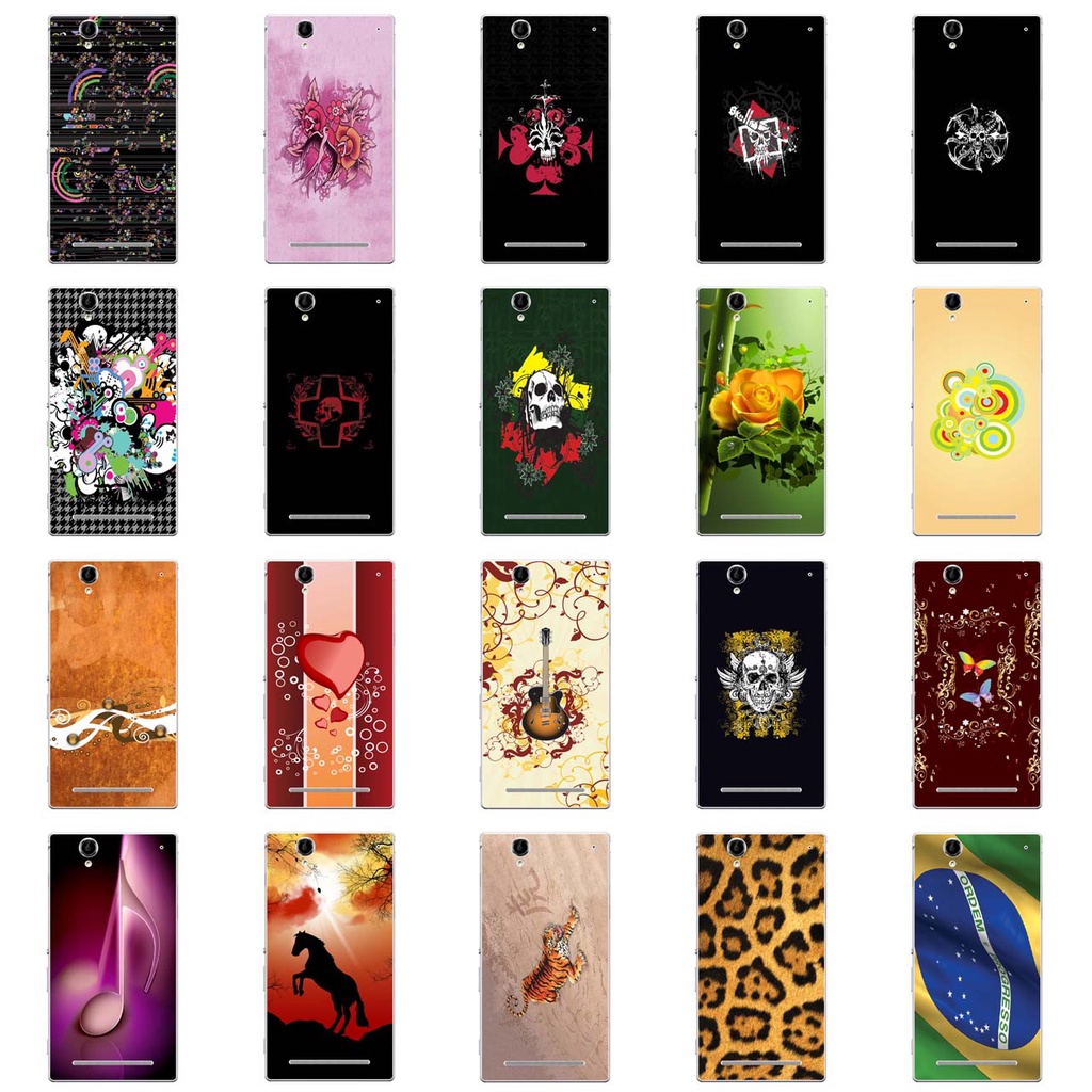 Capa Adesivo Skin006 a 628 Verso Para Sony Xperia T2 D5322