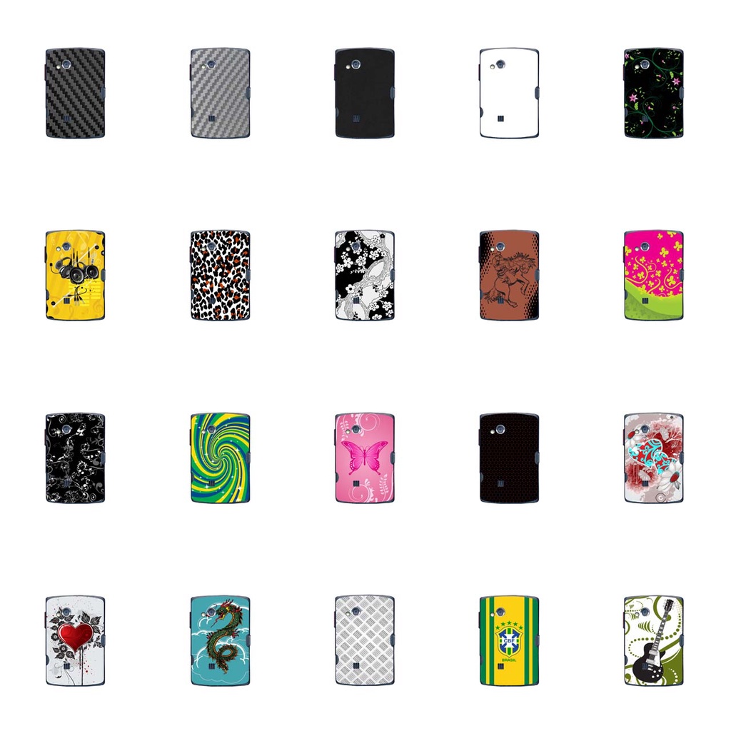 Capa Adesivo Skin349 a 368 Verso Para Sony Xperia X10 Mini Pro U20