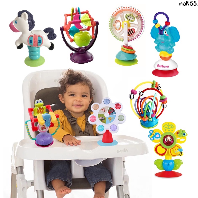 Rattle Rotating RUCz Baby Toys Eating Dining Table Wheel Baby Windmill Ferris Cadeira de Alimentação Cadeira de Alimentação Ventosa Handy Tool Animal-